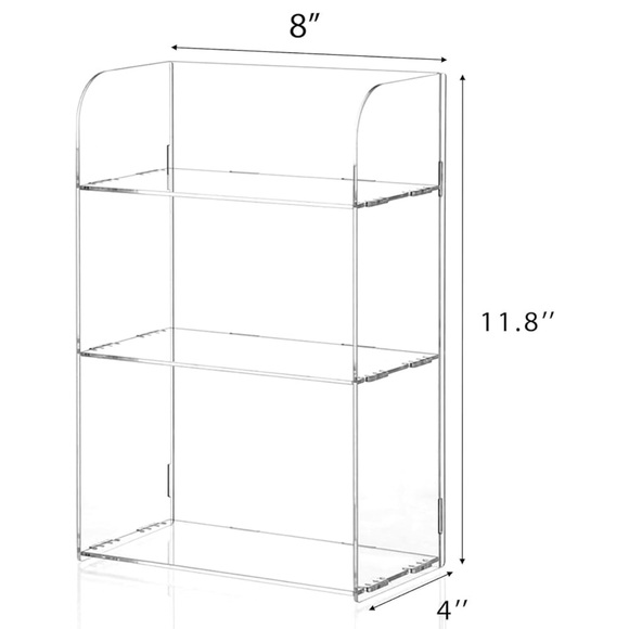 3 tier clear acrylic bathroom organizer - Picture 3 of 8